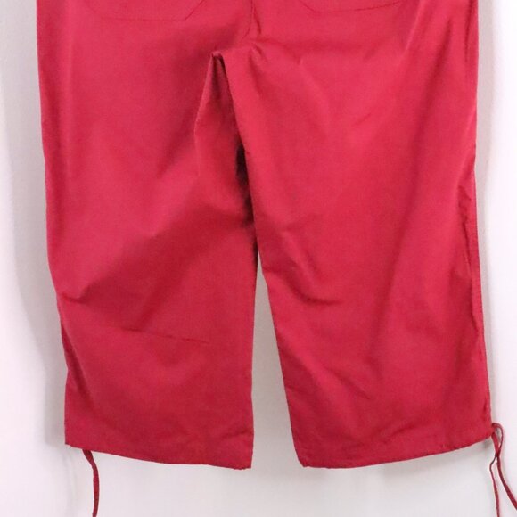 New Fashion Bug Women's 10 Red Cotton Stretch Y2K Drawstring Capri Pants - Picture 6 of 10